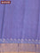 Bhagalpuri saree blue shade with leaf butta prints and zari woven border