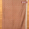 Bhagalpuri saree brown with allover geometric prints and zari woven border