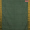 Bhagalpuri saree dark green with allover bandhani prints and zari woven border