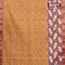 Bhagalpuri saree dark mustard and maroon with allover bandhani prints and long pichwai printed zari woven border