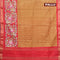 Bhagalpuri saree dark mustard and red with allover bandhani prints and long kalamkari printed zari border