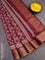 Bhagalpuri saree deep maroon with allover bandhani prints and zari woven border