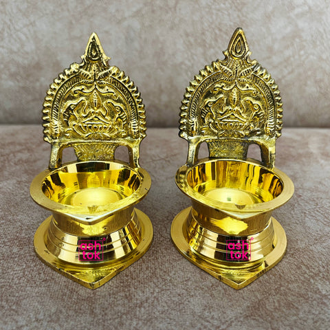 brass kamakshi deepam, Lighting Lamp (Pack of 2 Pcs)