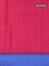 Brasso saree pink and blue with allover weaves