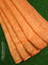 Chappa saree orange with stone & beaded embroidery work