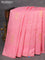 Pure kanjivaram silk saree light pink and cs blue with allover silver & gold zari stripe weaves & buttas and rettapet zari woven border