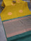 Pure kanjivaram silk saree mustard shade and dark green with zari woven buttas in borderless style