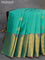 Pure kanjivaram silk saree teal blue and dual shade of maroon with zari woven buttas and rich zari woven border