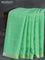 Pure mysore silk saree teal green   with allover zari checked pattern and small zari woven border