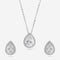 92.5 Silver Pendant with Chain and Earring Set 188213
