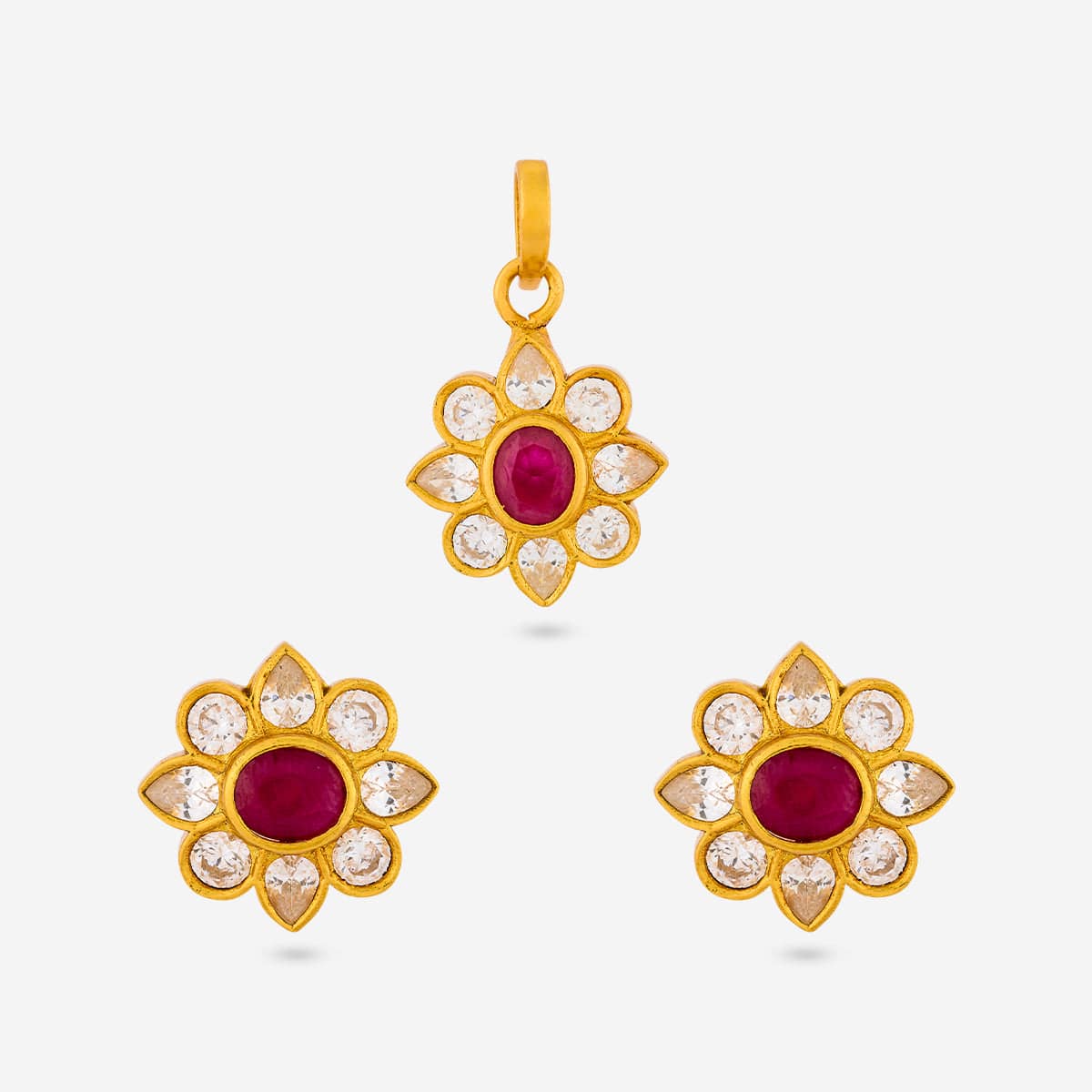 92.5 Silver Temple Pendant Earring 193847