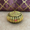 Brass Sindoor Kum Kum Box, Bharani Gifts Dots And Stripes Design Kumkum Box For Special Occasions.