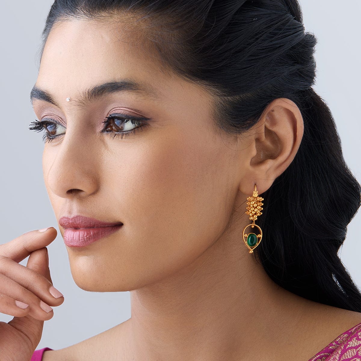 Silver Temple Earring 156555