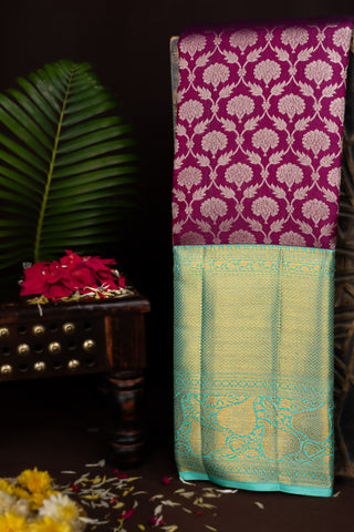 Kancheepuram Silk Purple Saree