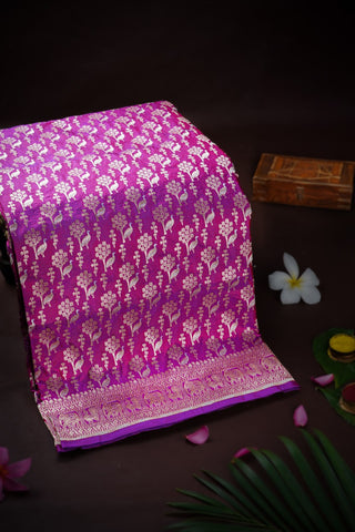 Banarasi Silk Purple Saree