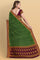 DARK GREEN and PURPLE BUTTIS GEORGETTE Saree with BANARASI