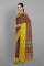 MAROON and OLIVE PATOLA SILK Saree with IKAT