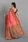 LIGHT PINK and NAVY BLUE BUTTIS SILK Saree with BANARASI FANCY