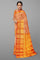 ORANGE and PINK BROCADE SILK Saree with KANCHIPURAM