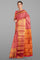 PINK and SILVER BROCADE SILK Saree with KANCHIPURAM