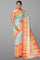 SEA GREEN and PINK BROCADE SILK Saree with KANCHIPURAM