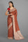 MAROON and SILVER ZARI BUTTA GEORGETTE Saree with BANARASI GEORGETTE