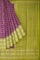 PURPLE and OLIVE GREEN JAAL KATHAN SILK Saree with BANARASI FANCY