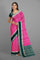 MAGENTA and DARK GREEN BROCADE KATHAN SILK Saree with BANARASI FANCY