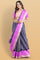 NAVY BLUE and LAVENDER JAAL VISCOSE Saree with BANARASI FANCY