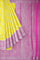 YELLOW and MAGENTA FLORAL JAAL CHIFFON Saree with BANARASI FANCY