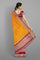 MUSTARD and PURPLE JAAL WARM SILK Saree with BANARASI FANCY