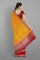 MUSTARD and MAROON JAAL WARM SILK Saree with BANARASI FANCY