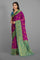 PURPLE and DARK BLUE BUTTIS GEORGETTE Saree with BANARASI FANCY