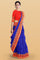 ROYAL BLUE and RED BUTTIS SILK Saree with BANARASI