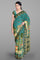 SLATE BLUE and MULTI FLORALS & FIGURES SILK Saree with FANCY WEAVING