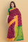 MAGENTA and DARK GREEN BUTTIS SICO Saree with CHIRALA