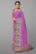 VIOLET and DARK PURPLE BUTTIS SILK Saree with FANCY