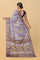 MULTI and VIOLET LAHARIYA PRINT TUSSAR SILK Saree with BANARASI FANCY