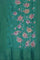 TEAL and MULTI FLORALS JUTE Saree with FANCY