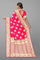 PINK and GOLD BUTTIS SILK BLEND Saree with SEMI PATTU
