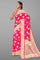PINK and GOLD BUTTIS SILK BLEND Saree with SEMI PATTU