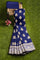 NAVY BLUE and GOLD BUTTIS SILK BLEND Saree with SEMI PATTU