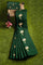 GREEN and GOLD BUTTIS SILK BLEND Saree with SEMI PATTU