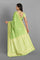 PISTA GREEN and GOLD BUTTIS SILK BLEND Saree with SEMI PATTU