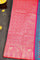 BLUE and DARK PINK BROCADE SILK Saree with BANARASI FANCY