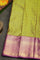 LIGHT GREEN and PURPLE FLORAL JAAL SILK BLEND Saree with SEMI PATTU