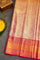 GOLD PINK and PINK FLORAL JAAL SILK Saree with KANCHIPURAM
