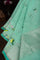 Pure Zari Kota  Sea Green Saree