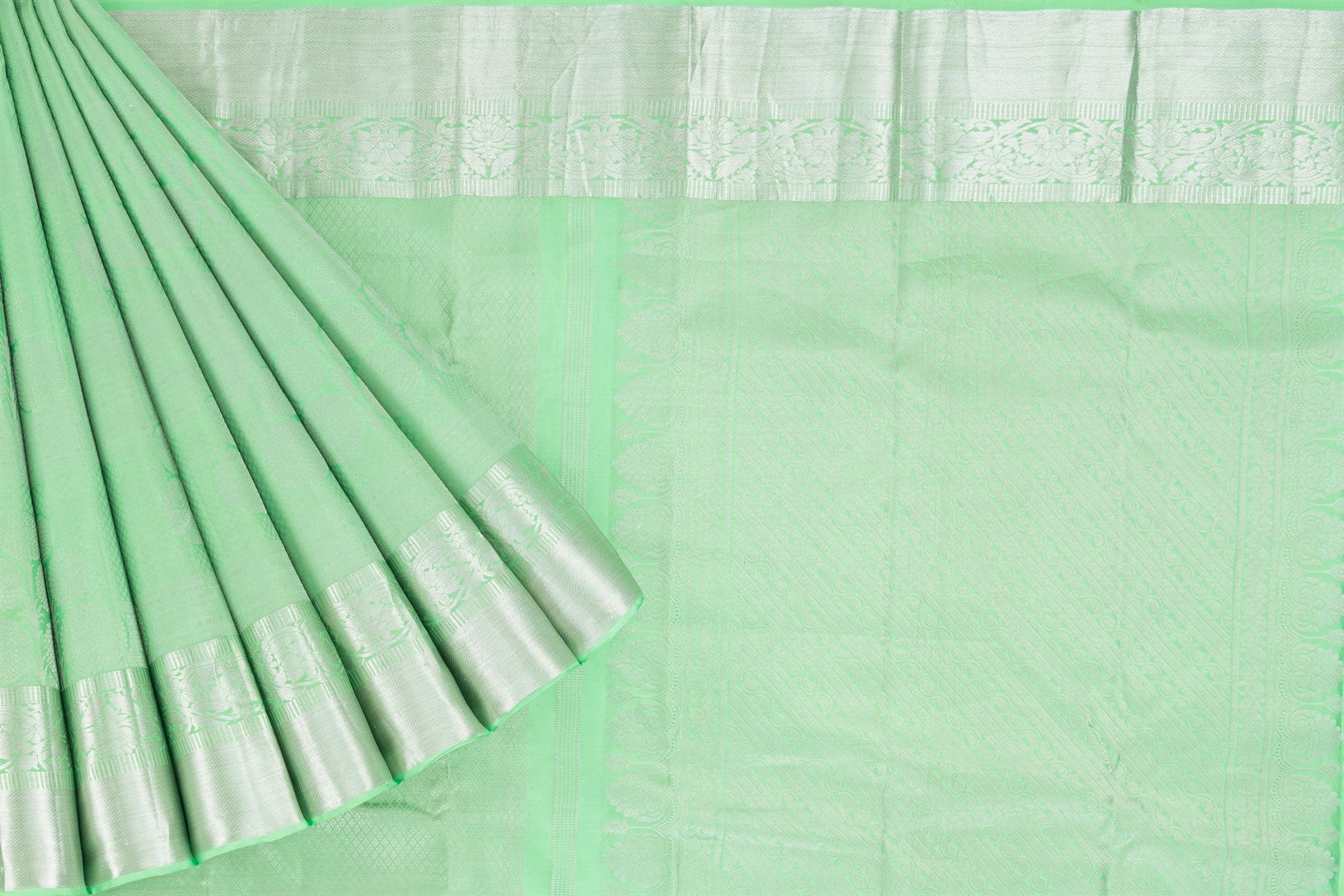 Kancheepuram Silk Pista Green Saree