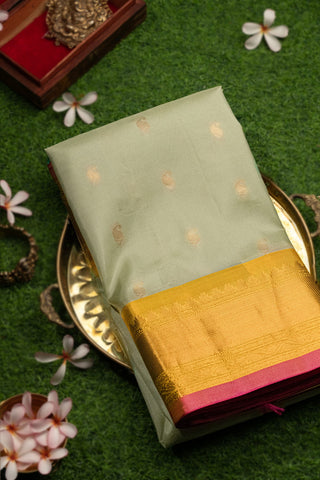 Coimbatore Silk Buttis Cream Saree